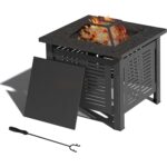 AECOJOY 30” Fire Pit Table – Metal Outdoor Fireplace for Patio & Backyard - Image 9